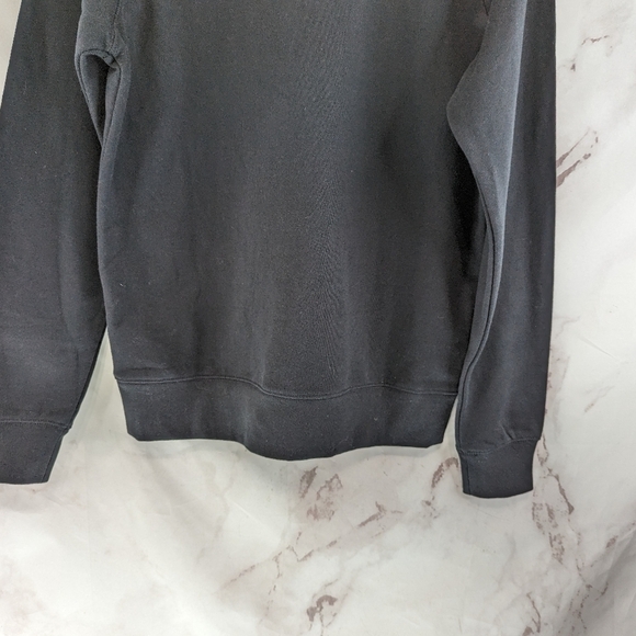 Everlane Sweatshirt Womens Black Terry Raglan Pullover Typopography 100% Human - Picture 8 of 11